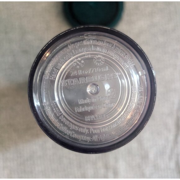 Starbucks Metallic Foil "Aloha" 24oz Tumbler, Tropical Leaves Pattern, NO STRAW - Picture 5 of 5